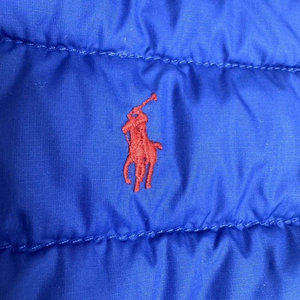 Polo Ralph Lauren Boys Packable Quilted Puffer Vest Size XL 18-20 Royal Blue